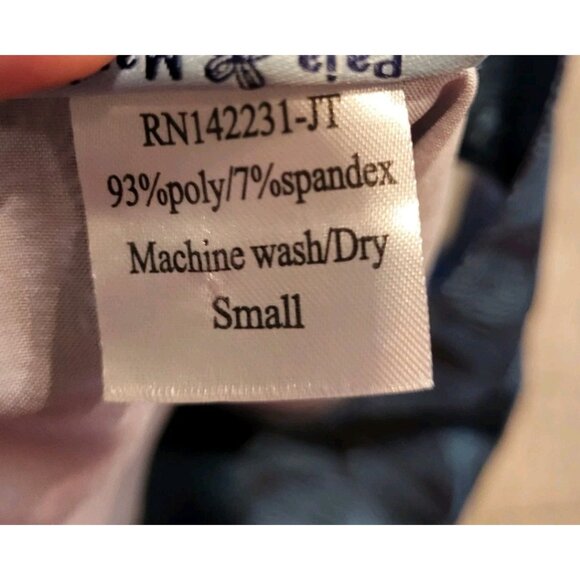 Rip Skirt Hawaii Blue Tropical Floral Long Wrap Skirt Swimsuit Cover Sz S - Picture 6 of 6